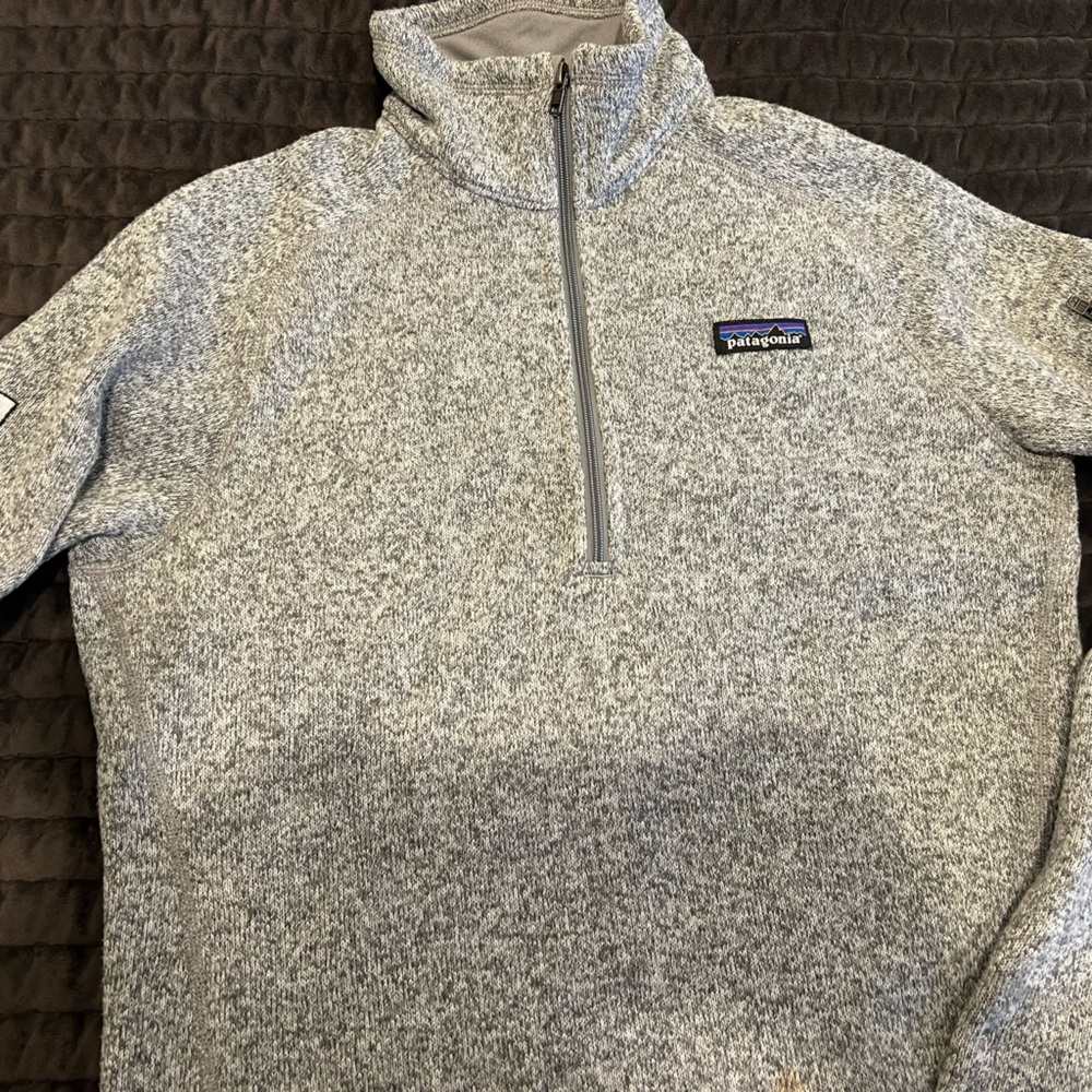 Patagonia Zip-Up Sweater in Heather Gray